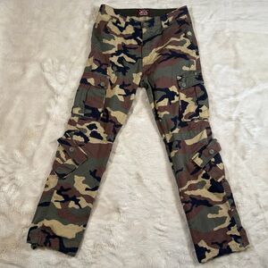 Match Men's Wild Cargo Pants 34 XL Khaki Camo Baggy